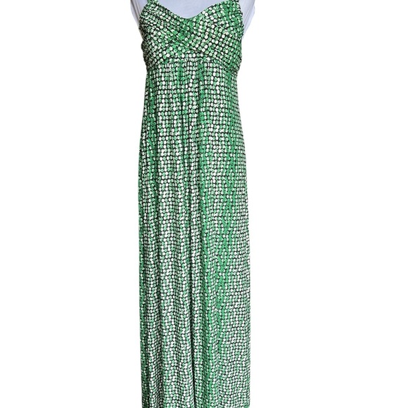 Soma Green Print Maxi Dress Women’s Medium Sleeveless Empire Waist NWT - Picture 2 of 6